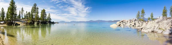 Playa Del Puerto Arena Panorama Invierno Lago Tahoe — Foto de Stock