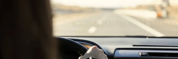 Conducir Una Vista Del Coche Carretera — Foto de Stock