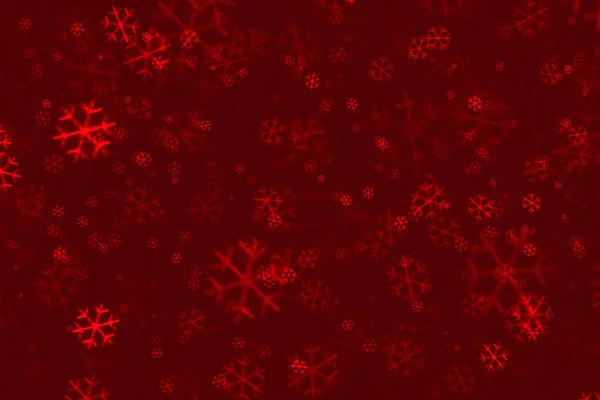 Червоний Різдвяний Фон Сніжинками — стокове фото