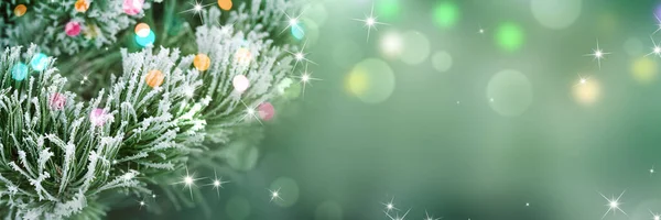 光と星のクリスマスの背景 — ストック写真
