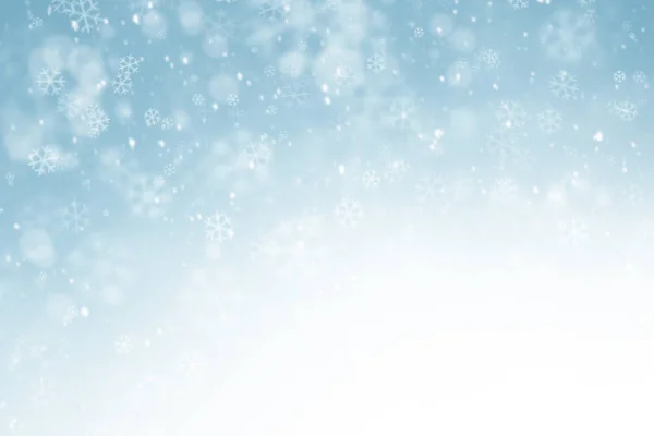 Abstrakter Winterhintergrund Mit Schneeflocken — Stockfoto
