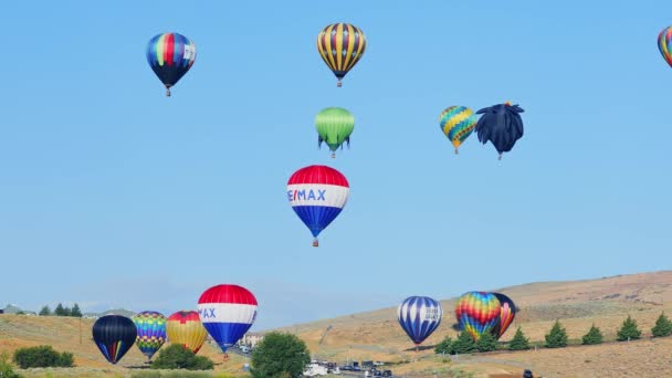 Reno Nevada Usa Wrzesień 2019 Wielki Wyścig Balonów Reno Odbywający — Wideo stockowe