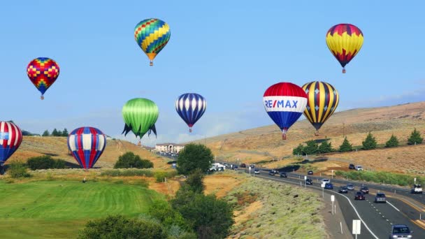 Reno Nevada Usa Septiembre 2019 Gran Carrera Globos Reno Lleva — Vídeos de Stock