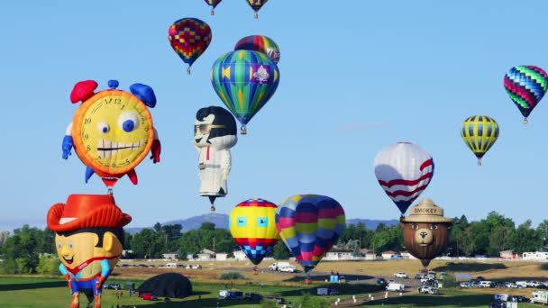 Reno Nevada Verenigde Staten September 2019 Grote Reno Ballonrace Vindt — Stockvideo