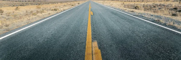 Lange Gerade Straße Durch Wüste Leere Straße Die Den Horizont — Stockfoto