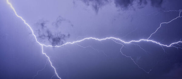 Lightning with dramatic clouds