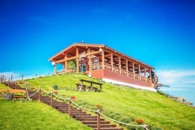 Krasnodar, Rusya - 27 Eylül 2014: Eski Avrupa tarzı kafe