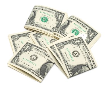 Banknotların bir izole dolar 