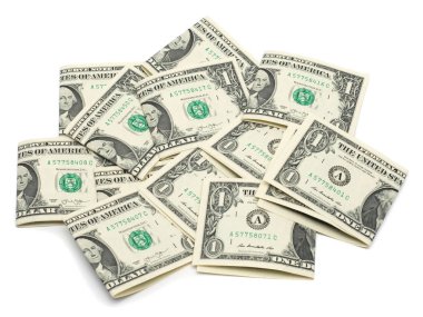Banknotların bir izole dolar 