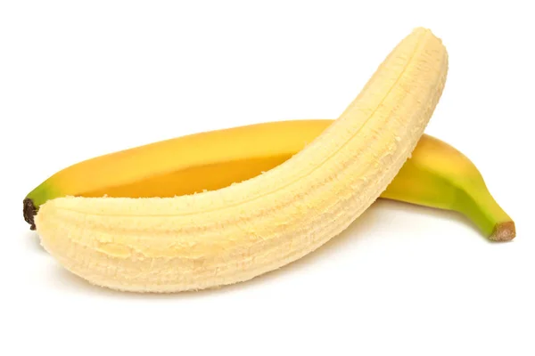Twee bananen geïsoleerd op witte achtergrond — Stockfoto