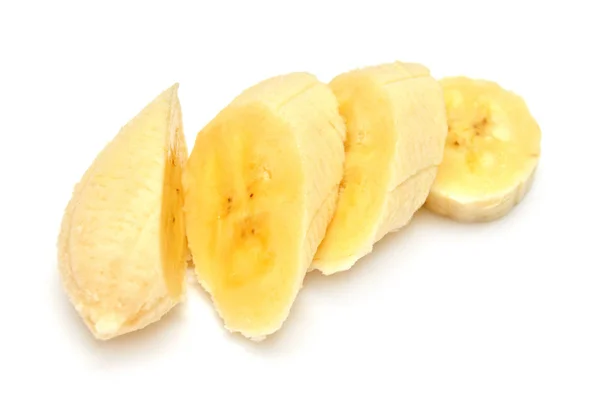 Banaan segmenten geïsoleerd — Stockfoto