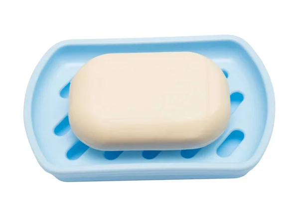 Soap in soap dish isolated