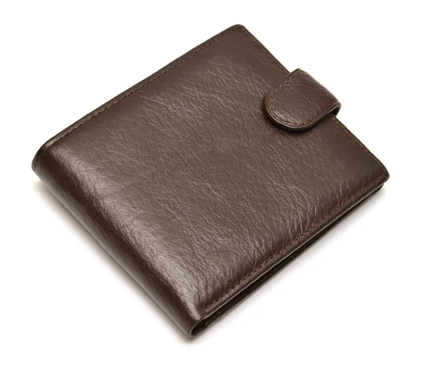 Pánská kožená peněženka, samostatný — Stock fotografie