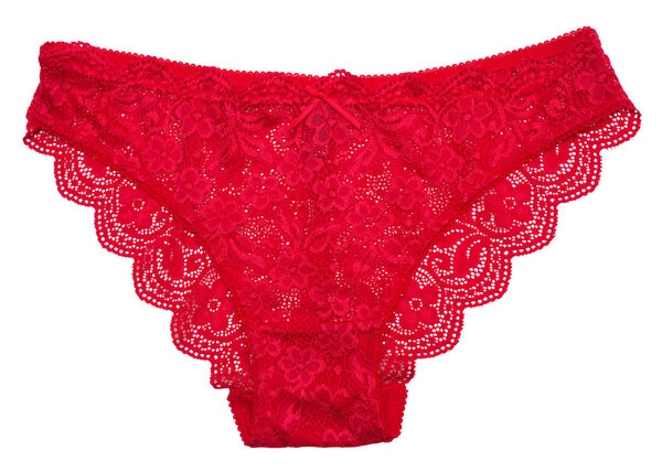 Красные кружевные трусики
