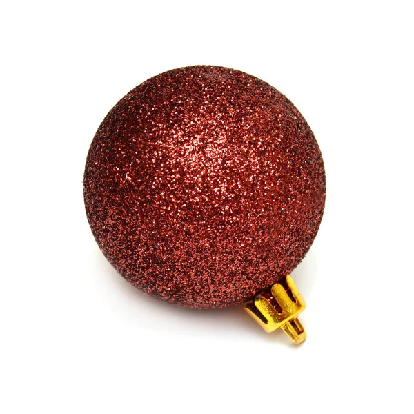 Bola de Natal vermelho brilhante — Fotografia de Stock