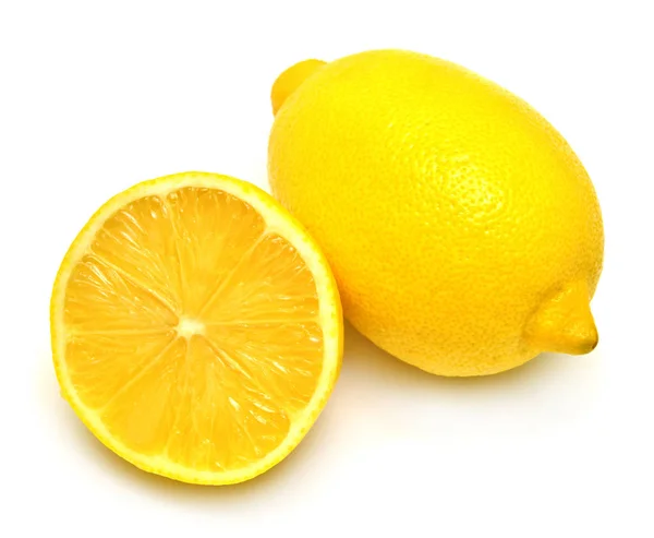 Tropical ripe lemon with slice — Stock Photo, Image