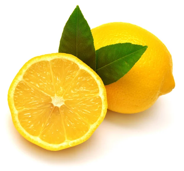 Tropical ripe lemon with slice — Stock Photo, Image