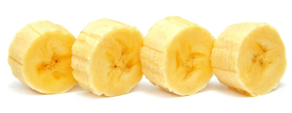 Oloupané kousky banánů — Stock fotografie