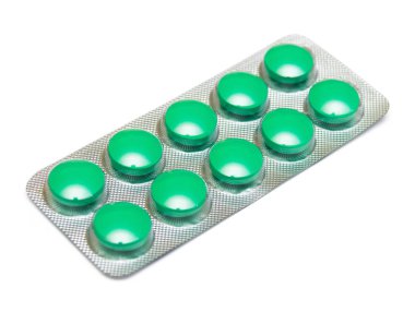 yeşil hapları ile paket 