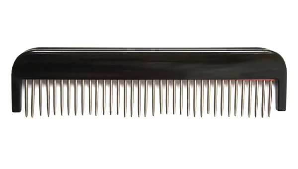 Black plastic comb for hair — Stock Photo, Image