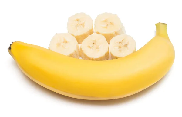 Banane sucrée aux tranches pelées — Photo