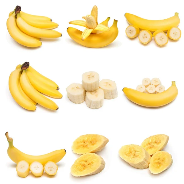 Samling av söta mogna bananer — Stockfoto