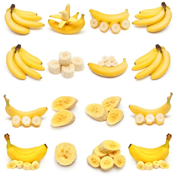 Samling av söta mogna bananer — Stockfoto