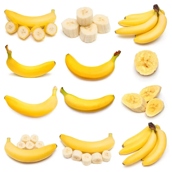 Samling av söta mogna bananer — Stockfoto