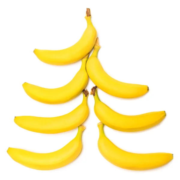 Bananas in shape of  Christmas tree — Stock Photo, Image