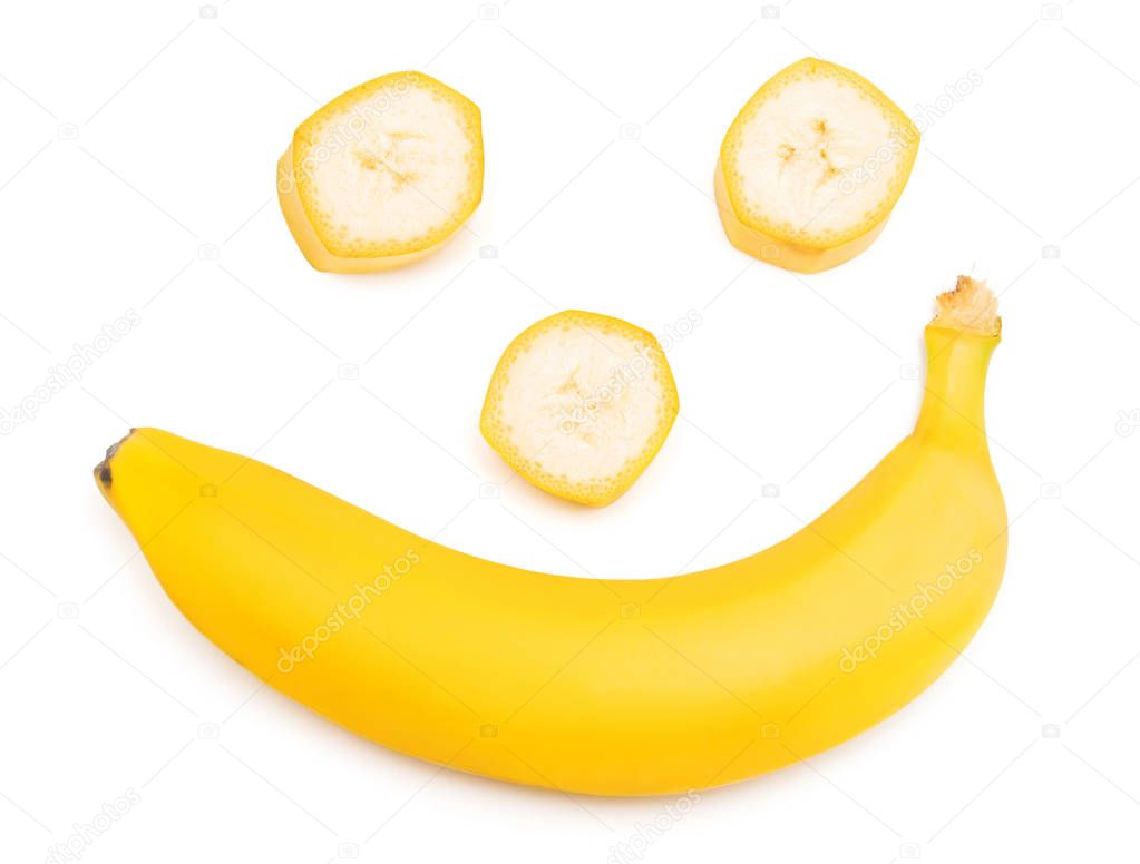 smiling face made of bananas