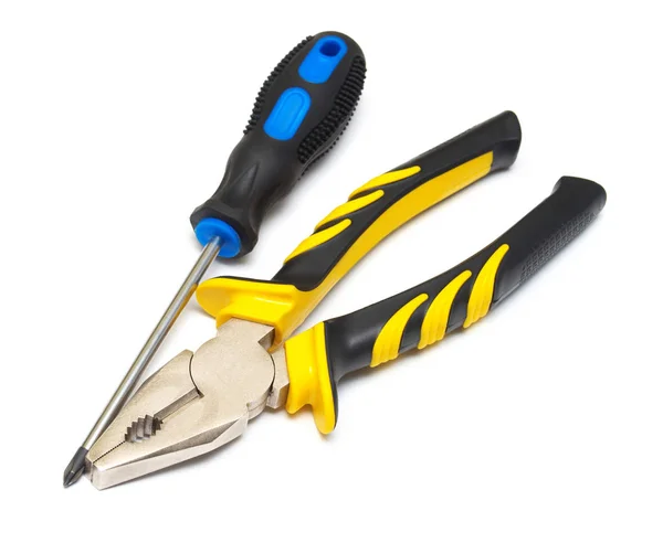 Pliers and screwdriver tools — Stock Photo, Image