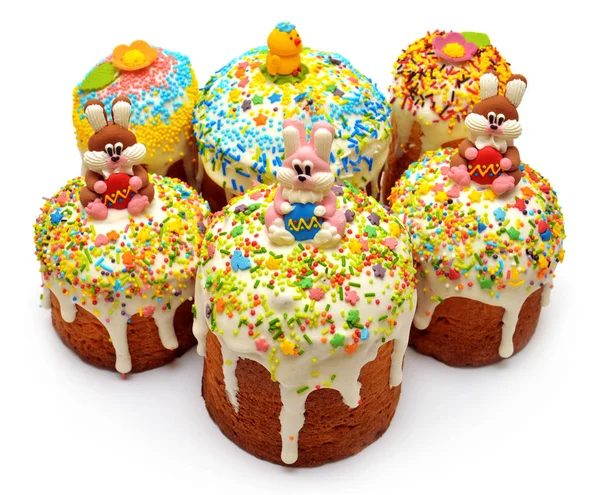 Decorated easter cakes — Stock Photo, Image