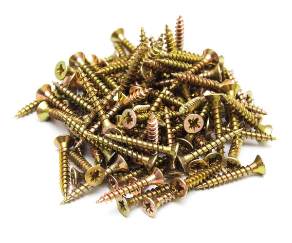 Pile of metal screws — Stock Photo, Image