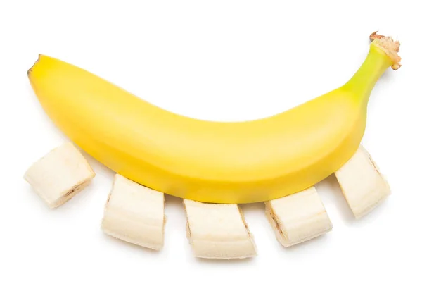 Banane entière et tranches — Photo