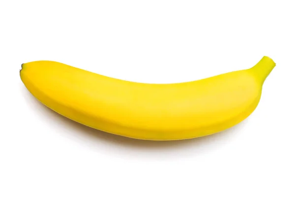白色背景下的单根香蕉 — 图库照片