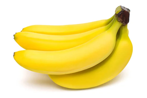 Bos Van Bananen Geïsoleerd Een Witte Achtergrond Plat Lag Top — Stockfoto