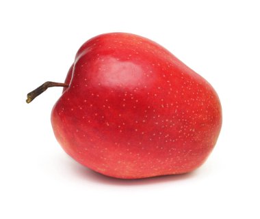 Kırmızı elma closeup meyve beyaz arka plan üzerinde izole