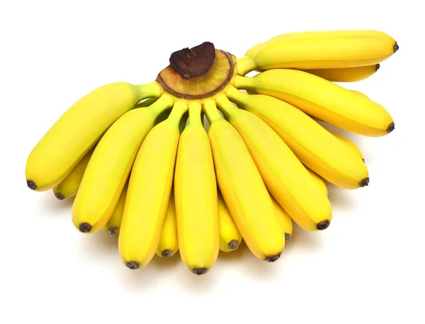 Egy rakás banán fehér alapon elszigetelve. Lapos tojásrakás, — Stock Fotó