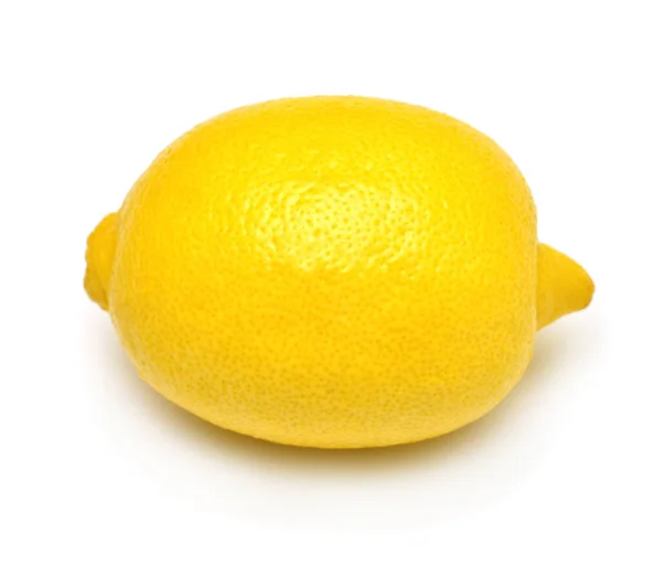 Un citron isolé sur fond blanc. Fruits tropicaux. Pose plate — Photo