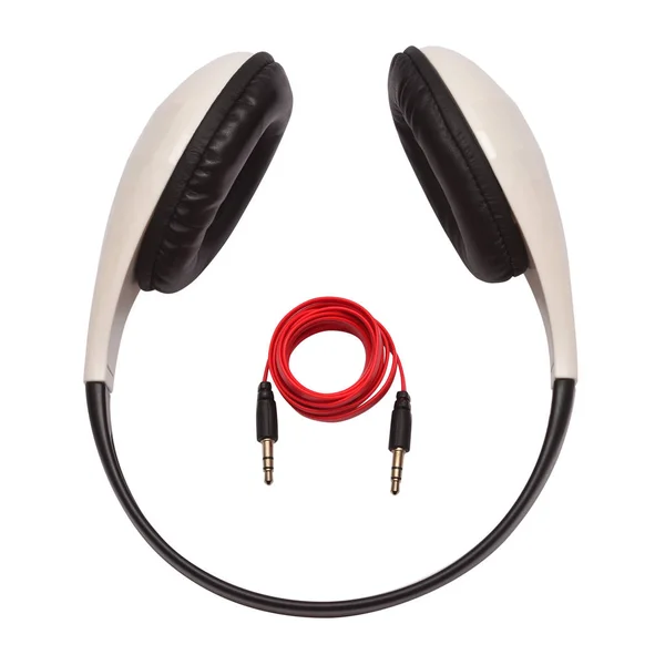 Concepto creativo de payaso sonriente de auriculares y cable isol —  Fotos de Stock