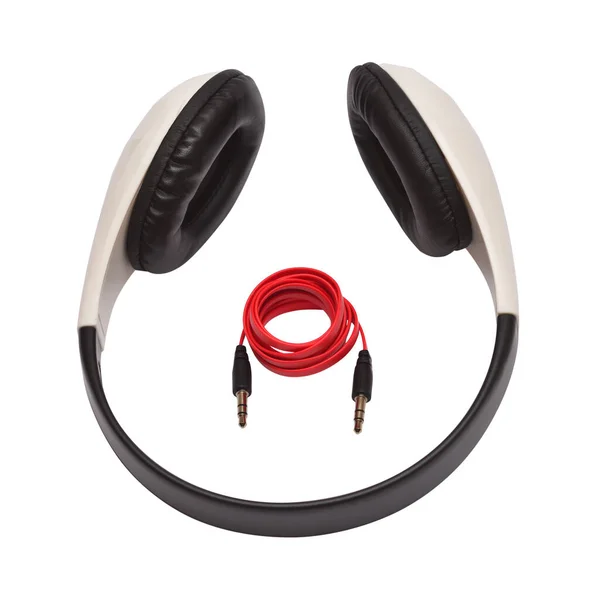 Concepto creativo de payaso sonriente de auriculares y cable isol —  Fotos de Stock