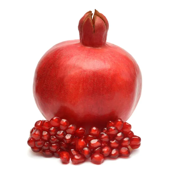 Pomegranate fruit isolated on a white background. Depth of field Stock Image