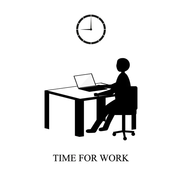 Zeit für Arbeit — Stockvektor