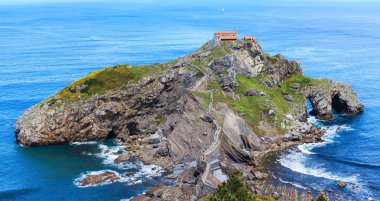Gaztelugatxeko Doniene içinde Bask hermitage, İspanya.