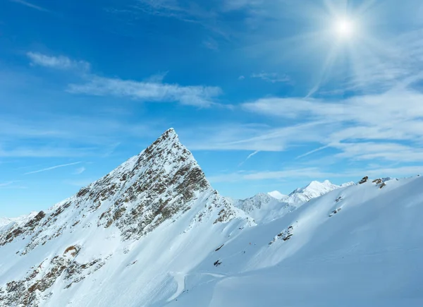 Dolomiten アルプス ビュー (オーストリアを冬します。) — ストック写真