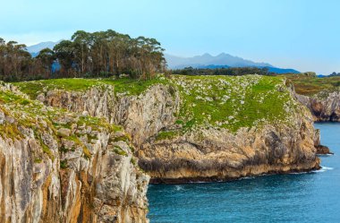 Bay of Biskay kayalık sahil, İspanya.