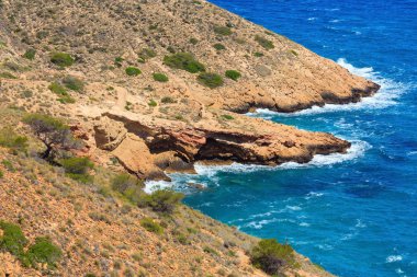 Yaz Deniz Sahil peyzaj (İspanya).