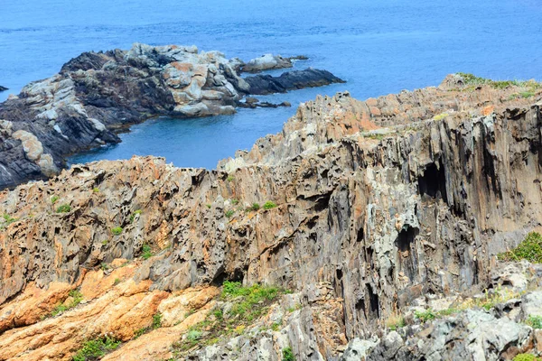 Costa Brava vista de verano desde Cap de Creus, España . — Foto de Stock