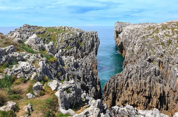 Bay of Biscay rocky coast, Spain. — Stock Photo, Image