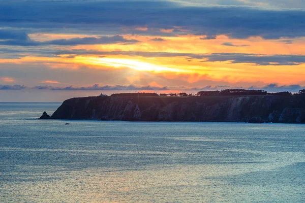 Solnedgången Atlantkust landskap (Spanien). — Stockfoto